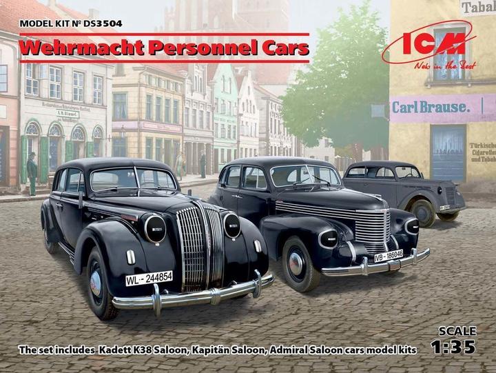 Image du produit ICM Wehrmacht Personnel Cars(Kadett K38 Salo Kapitan Saloon,Admiral Saloon)
