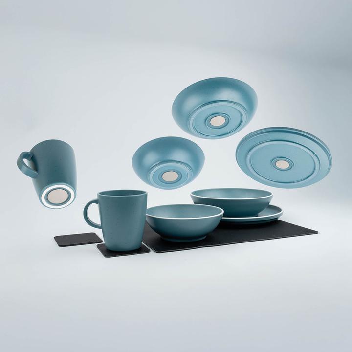 Actual product image Silwy Magnet-Kunststoff-Geschirrset Dolomit Blue, Produkttyp