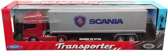Actual product image Wellys WELLY Trailer Truck 1:32 Scania V8 R730 32671