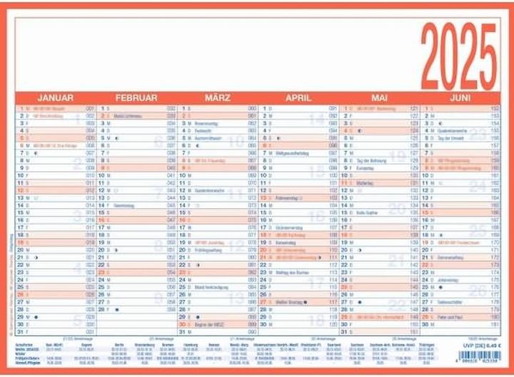 Image du produit Calendrier des jours ouvrables (A4, Couverture rigide, Allemand)