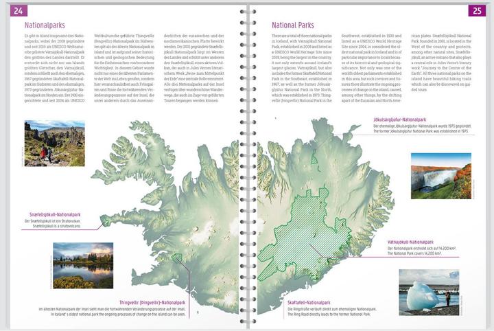 Actual product image Iceland travel atlas, car atlas 1:150,000, spiral binding, freytag & berndt
