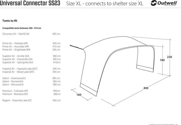Immagine prodotto Outwell Connettore per tenda Connettore universale XL