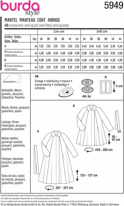 Image du produit Patrons Manteau