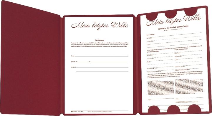 Actual product image Rnk My last will" folder, DIN A4, wine red, 1 piece
