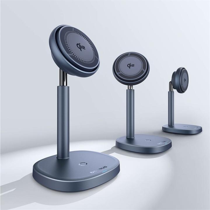 Actual product image Baseus Inductive Charger Stand Orbit 2 Pro Qi2 20W (gray) (20 W)