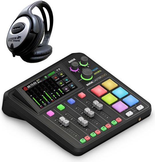 RØDE Rodecaster Pro Duo Podcast Station mit Kopfhörer (Studio- und Livemixer)