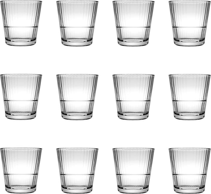 Pasabahce Grande Sunray Whisky Glass ml - er SET (3.90 dl, 12 x, Whisky glass)