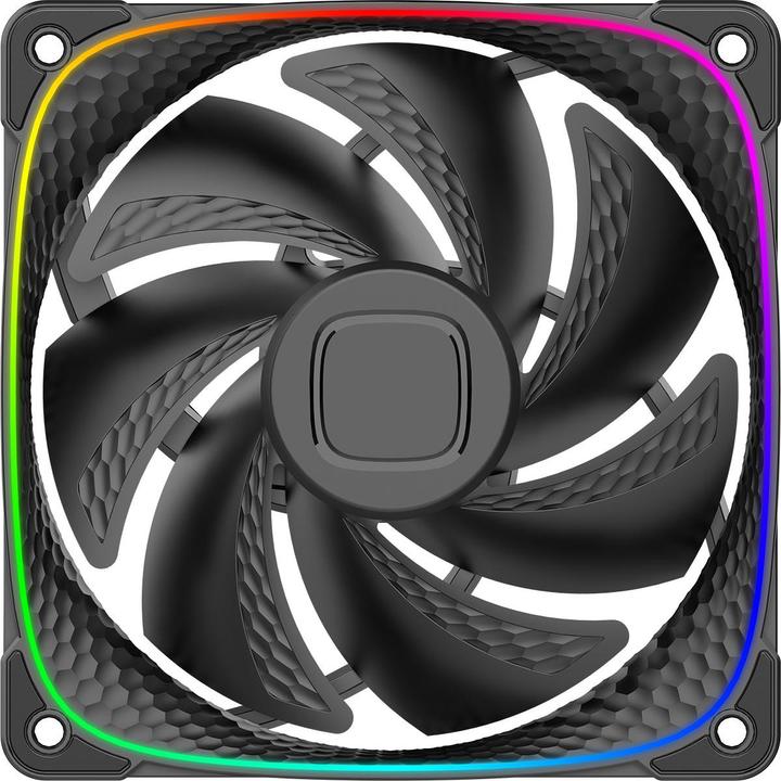 Actual product image Geometric Future Squama 2503B RGB fan - 120 mm, black (120 mm, 1 x)
