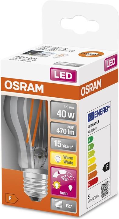 Produktbild Osram Led Daylight Sensor Classic A (E27, 4.90 W, 470 lm, 1 x, F)