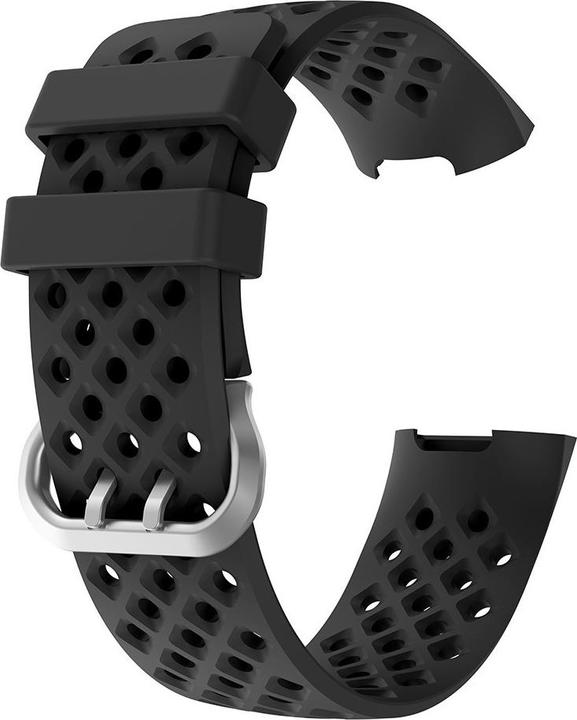 Produktbild Cover-Discount Fitbit Charge - Silikon Sportarmband gelöchert schwarz (Silikon, Charge 4, Charge 3)