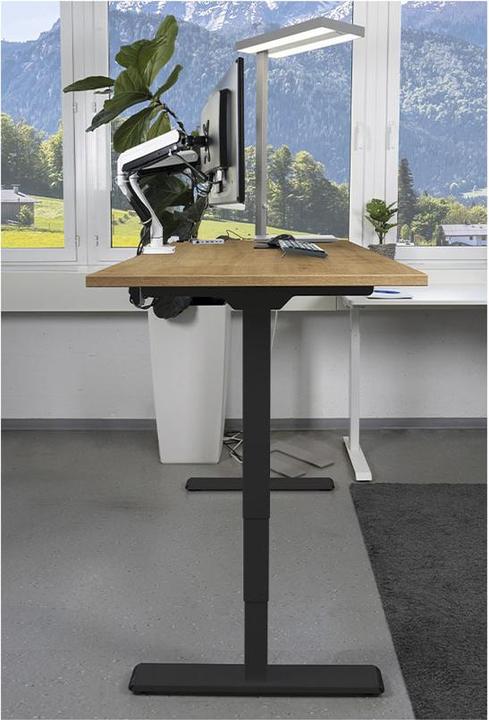 Actual product image Contini höhenverstellbarer Bürotisch 1.4x0.8m Eiche / Gestell schwarz