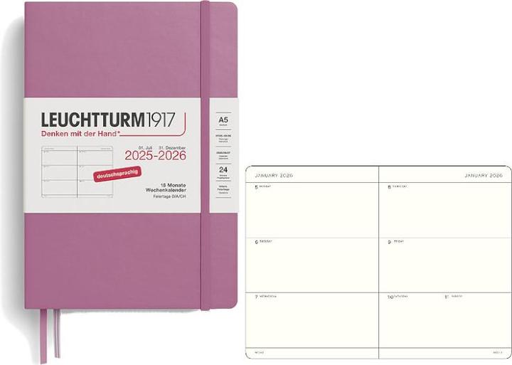 Produktbild Leuchtturm1917 LEUCHTTURM 3T/S MED.18mon D.ROSE (A5)