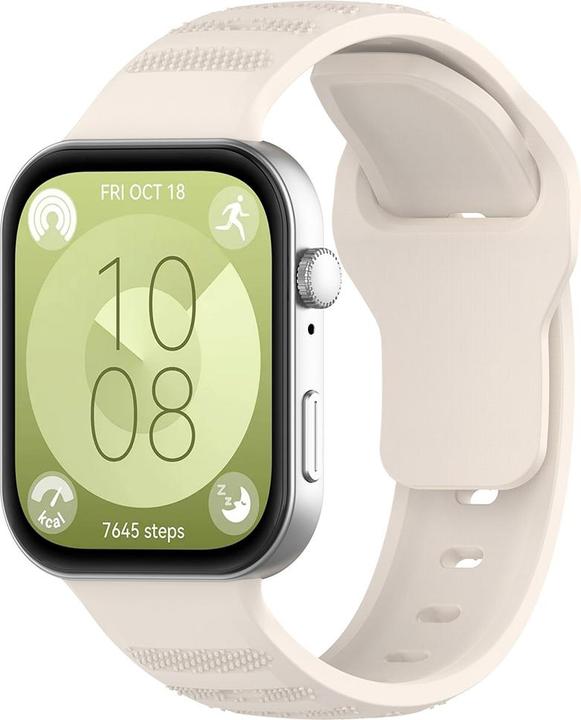Techsuit - Watchband (W050) - Huawei Watch Fit 3 - Beige (Silikon)