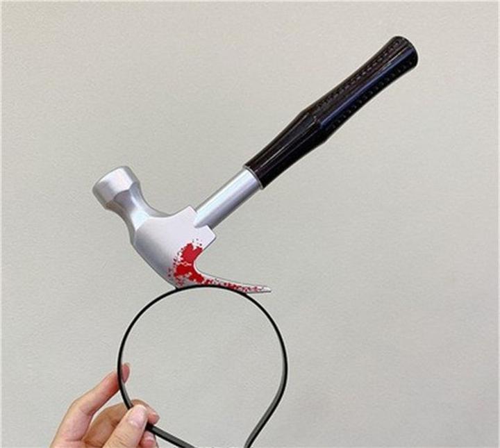 Actual product image PhoneLook Bandeau serre-tête déguisement effrayant avec faux sang Marteau