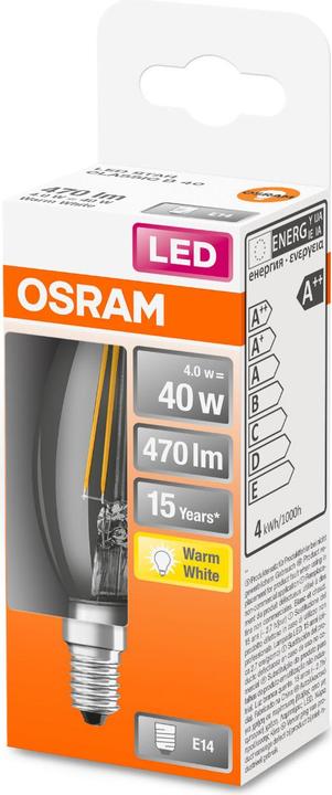 Produktbild Osram Led Retrofit Classic B (E14, 4 W, 470 lm, 1 x, E)