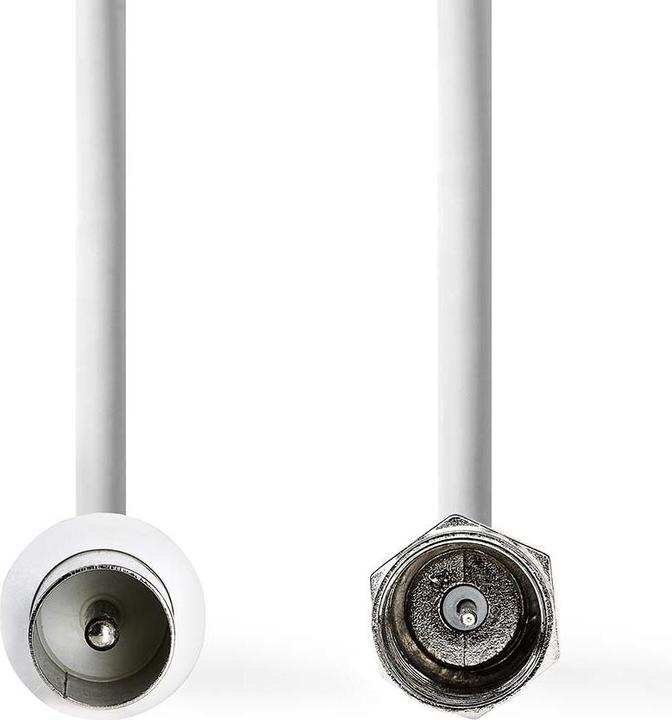 Actual product image Nedis Satellite & Antenna Cable F Male IEC (Coax) Male Nickel Plated 75 Ohm Double Shielded 5.00 m R (75 dB, Antenna cable)