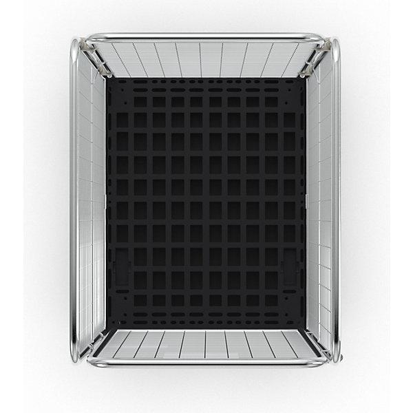 Immagine prodotto eurokraft basic Rollcontainer con pareti in griglia, 4 lati utili, nero / zincato. (500 kg)