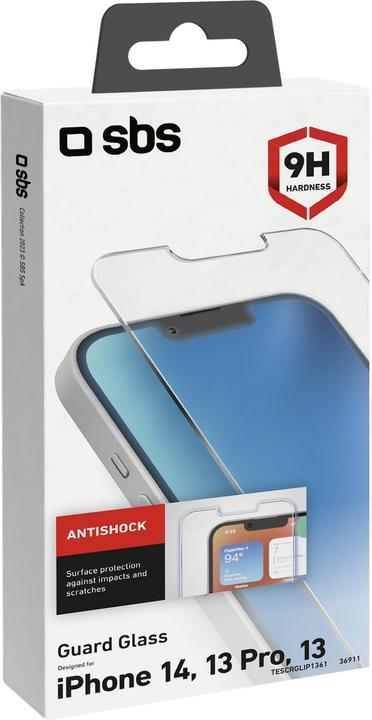 Image du produit SBS Protection d'écran en verre pour iPhone 13/13 Pro (1 pièce(s), Apple iPhone 13, Apple iPhone 13 Pro)