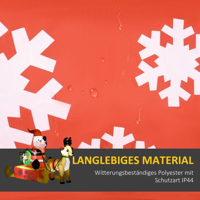 Actual product image Swisshandel24 Aufblasbar Weihnachtsdeko 1,22 m Weihnachtsmann mit LED-Beleuchtung Gartendeko