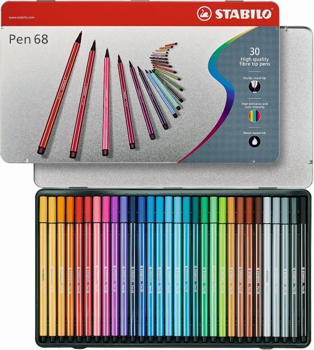 Produktbild STABILO Pen 68 Premium-Filzstift (Mehrfarbig, 30 x)