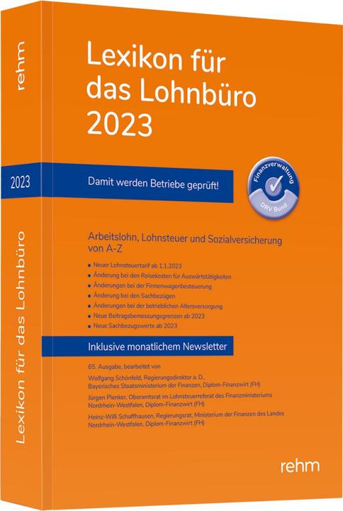 Produktbild Lexikon für das Lohnbüro 2023 (Deutsch, Jürgen Plenker, Wolfgang Schönfeld, Heinz-Willi Schaffhausen, 2023)