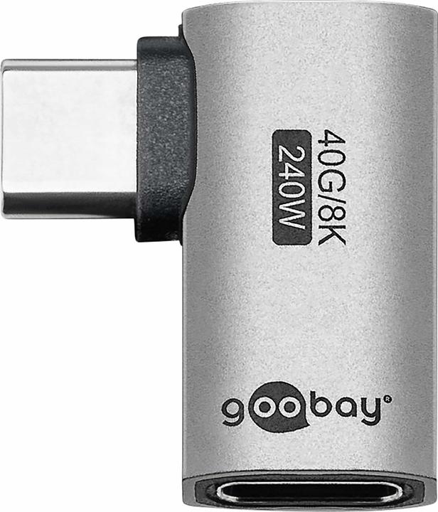 Produktbild Goobay USB-C-Adapter horizontal 90°, USB4 (240 W)