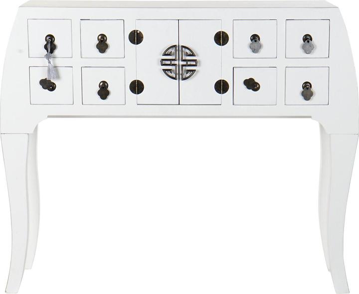 Actual product image DKD Home Decor Console Fir Silver White MDF Wood 98 x 26 x 80 cm