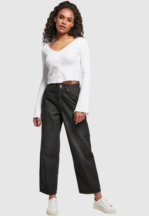 Actual product image Urban Classics Ladies Cropped Rib Cardigan - 14113 (4XL)