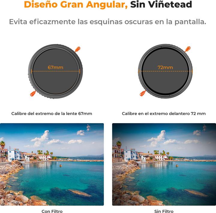 Actual product image K&F Concept 52MM 2 in 1 CPL+Variable ND2ND32 Lens Filter 18Layers Blue Coated, without Black Cross (C Series)