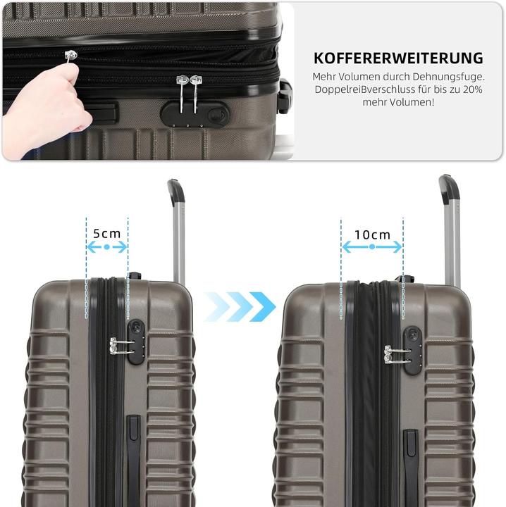 Image du produit Beibye Set de valises, Coffee