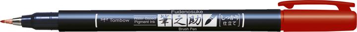 Actual product image Tombow FUDENOSUKE HARD - Calligraphy Pencil (25, Red, 3 mm, 1 x)