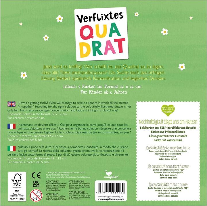 Nährwerte und Zutaten Verflixtes Quadrat - Bauernhoftiere (Deutsch)