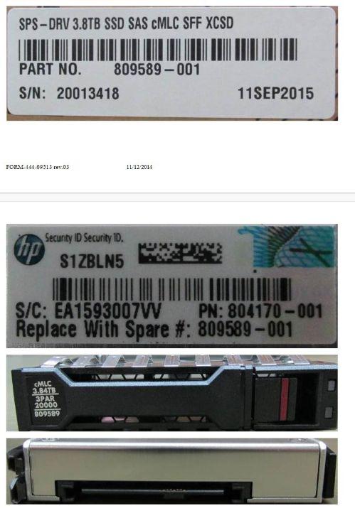 HPE DRV 3.84TB SSD SAS CMLC SFF (3840 GB)