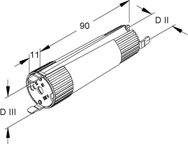 Actual product image Gelia Fitting bolt spanner 61 for DII and DIII (Diazed fuse, 25 A)