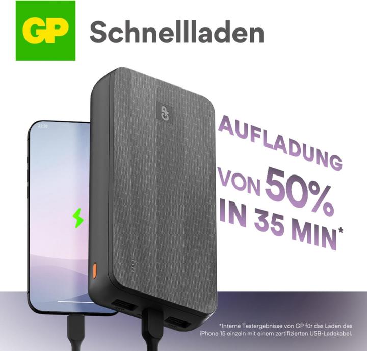 Image du produit GP Batteries GP PowerBank série B+ 20000 mAh noir (20000 mAh)