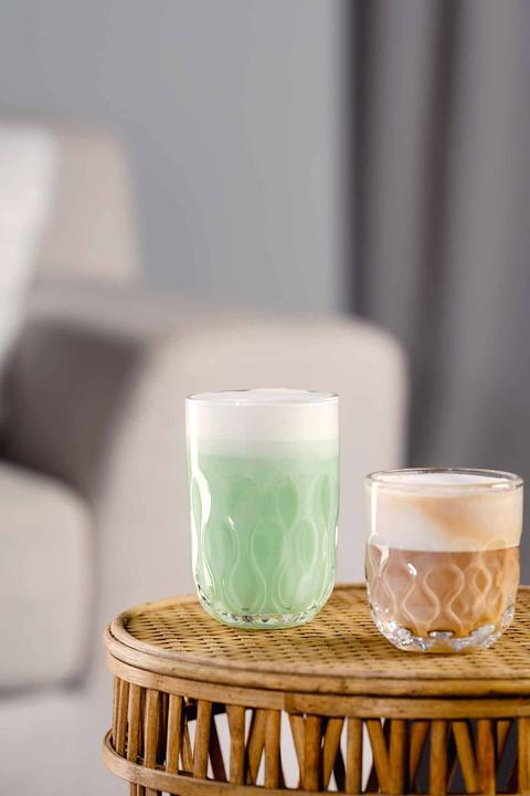 Actual product image Leonardo Cappuccino Becher Gocce mit Untersetzer 380 ml (390 ml, 6 x)