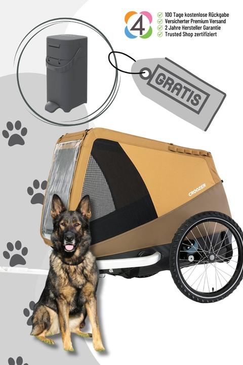 Produktbild Croozer Dog Mikke Fahrradanhänger inkl. gratis Pet Genie Hundekot-Entsorgungssystem