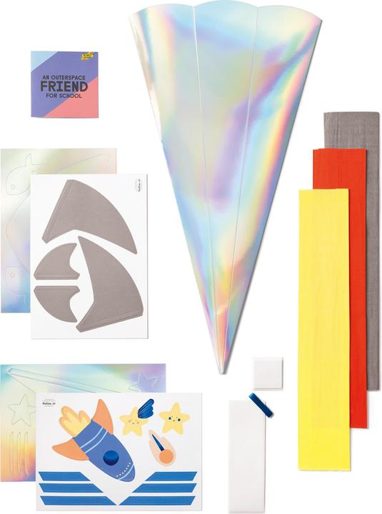 Produktbild Folia Schultüten-Bastelset Space School (68 cm, 7 x)