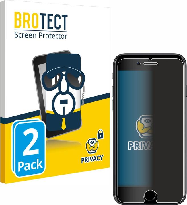 Image du produit BROTECT Film anti-regards Anti-Spy Privacy Film de protection contre la lumière bleue (2 pièce(s), Apple iPhone 7)
