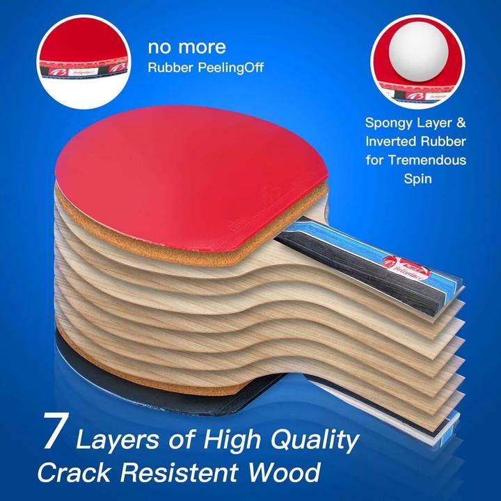 Immagine prodotto Baozun Set di racchette da ping pong con rete