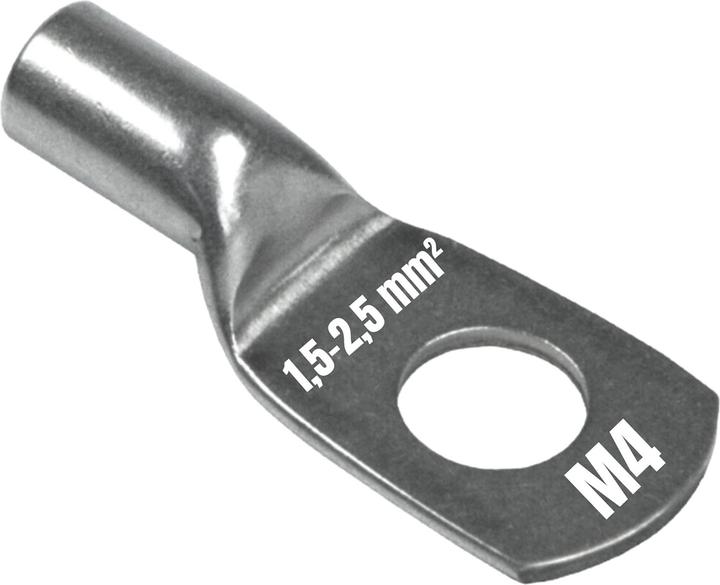 Actual product image Kalitec 10 pieces NR2-M4 tubular cable lug pure nickel 1.5-2.5mm² M4 I for very high temperatures up to