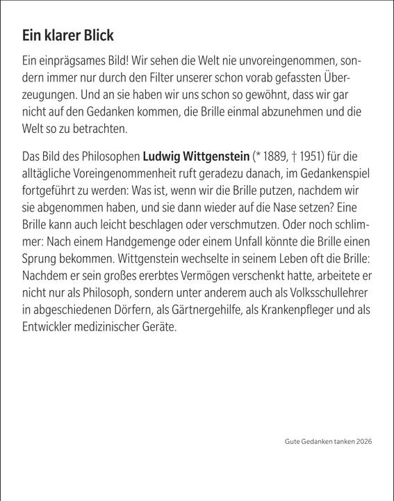 Actual product image Harenberg Gute Gedanken tanken Tagesabreisskalender 2026 - Denkanstösse für das ganze Jahr (11 x 14 cm, German)