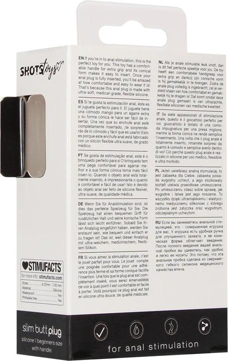 Actual product image Doc Johnson Slim Butt Plug