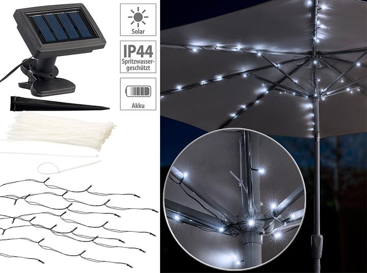 Produktbild Luminea LED-Sonnenschirm (1.50 m)