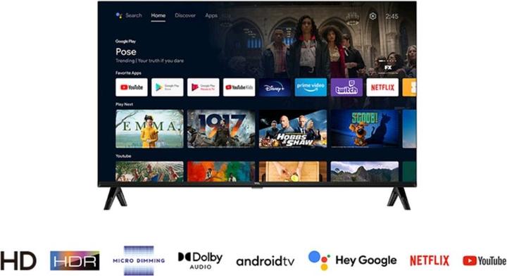Produktbild TCL 32S5403A Full-HD HDR AndroidTV 80 cm (32") (32", LED, HD ready, 2023)