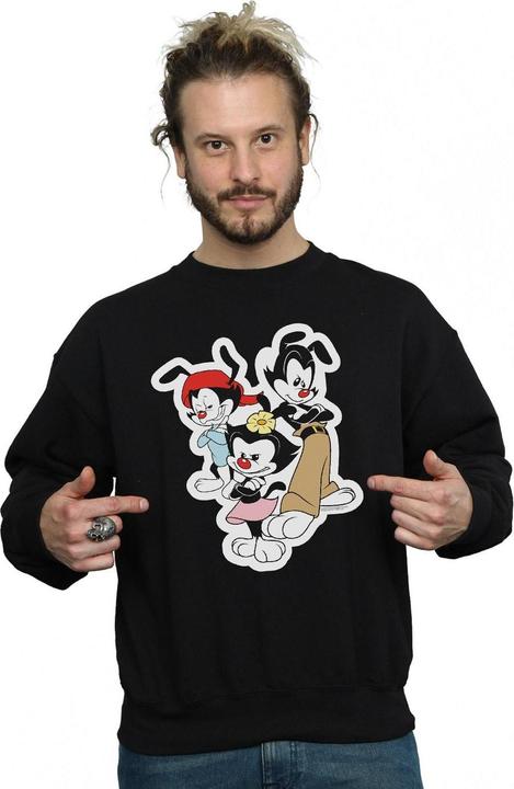 Actual product image Universal Textiles Mens Dot Wakko And Yakko Sweatshirt (XL)