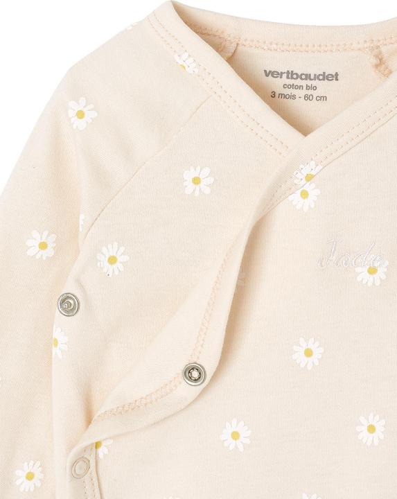 Actual product image Vertbaudet Bio-Kollektion: Mitwachsender Baby Wickelbody mit Gänseblümchen (74)