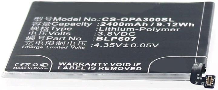 Immagine prodotto AGI 38439 - Batteria/Batteria - OnePlus - Nero - Polimeri di litio (LiPo) - 2400 mAh -