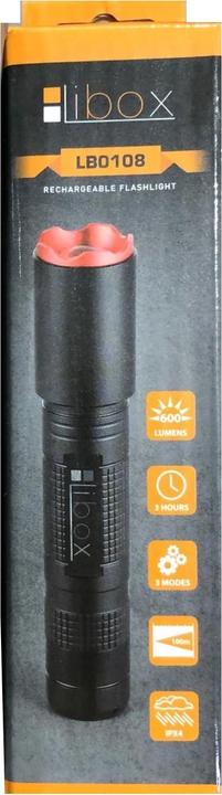 Actual product image Libox LB0108 LED CREE XP-E Flashlight Black LED (2.90 cm, 600 lm)
