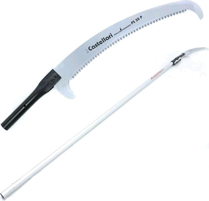 Actual product image Castellari PS 35 PT saw on 9 metre aluminium telescopic extension pole